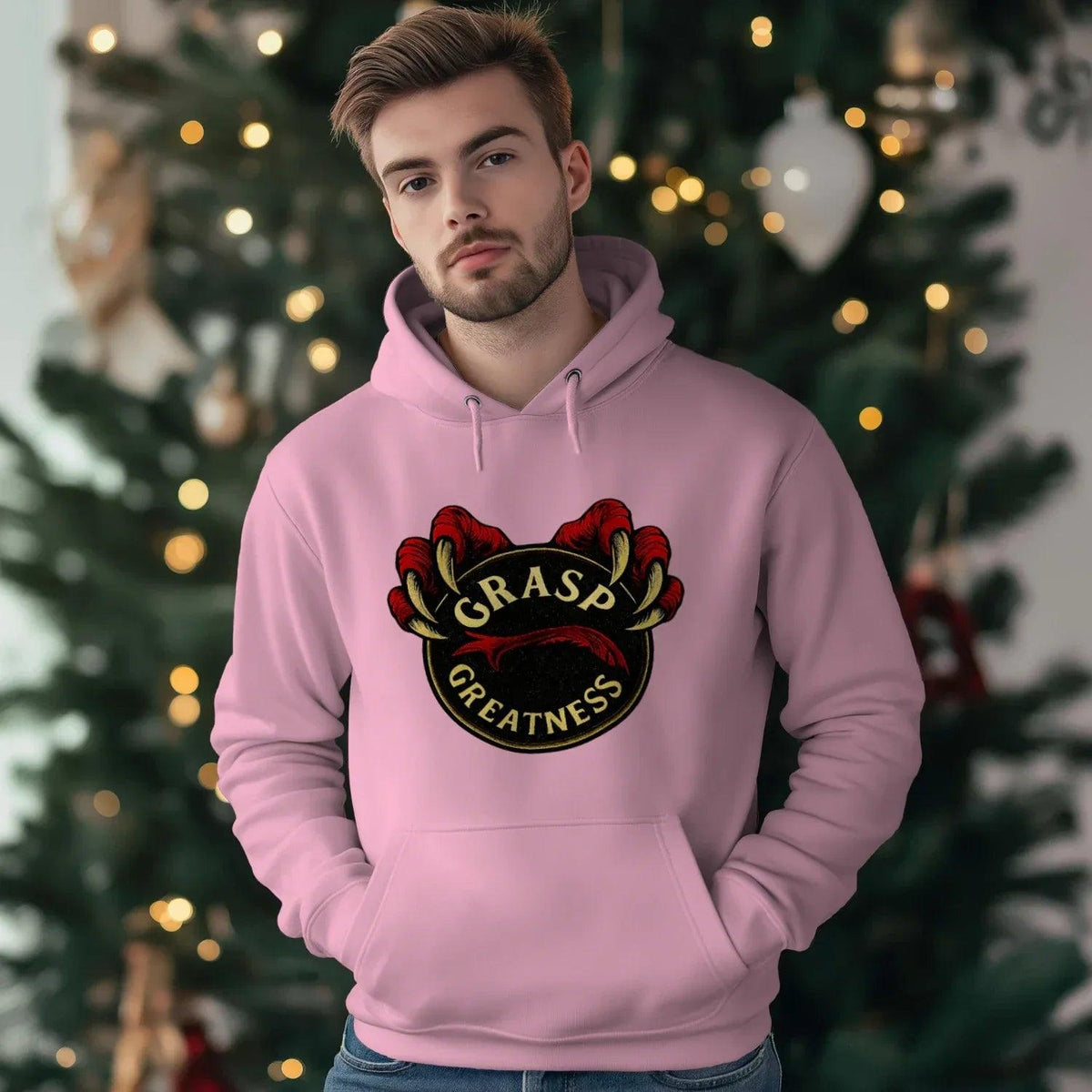 Welsh Dragon Hoodie - Grasp Greatness Unisex Streetwear - Celtic Wolfwear