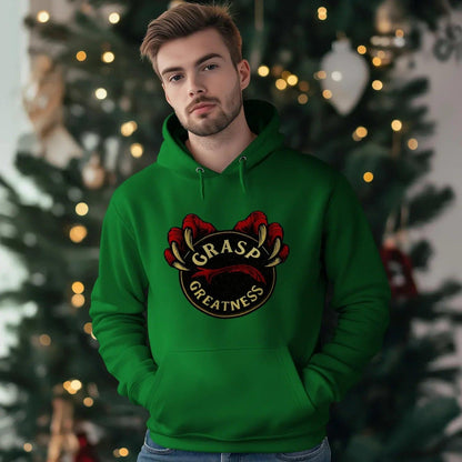 Welsh Dragon Hoodie - Grasp Greatness Unisex Streetwear - Celtic Wolfwear