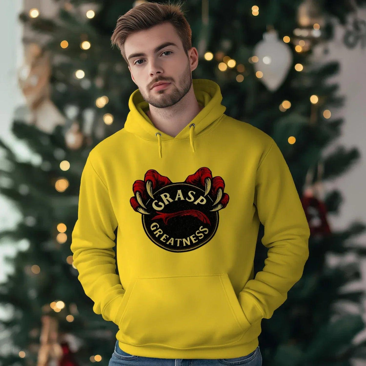 Welsh Dragon Hoodie - Grasp Greatness Unisex Streetwear - Celtic Wolfwear