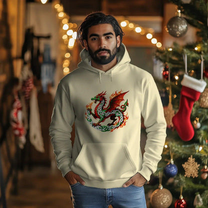 Welsh Dragon Hoodie - Heritage Street Unisex Streetwear - Celtic Wolfwear