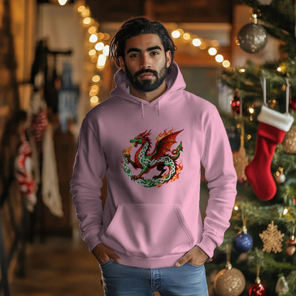 Welsh Dragon Hoodie - Heritage Street Unisex Streetwear - Celtic Wolfwear