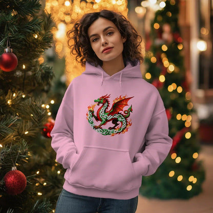 Welsh Dragon Hoodie - Heritage Street Unisex Streetwear - Celtic Wolfwear