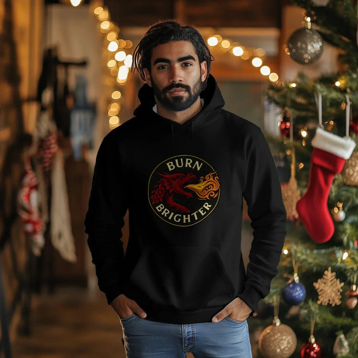 Welsh Dragon Hoodie - Logo, Terrace-Inspired Streetwear - Celtic Wolfwear