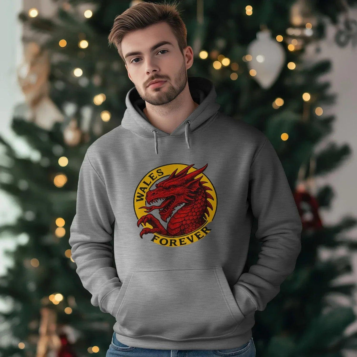 Welsh Dragon Hoodie - Red Heritage Edition 03, Unisex - Celtic Wolfwear
