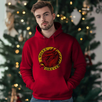 Welsh Dragon Hoodie - Red Heritage Edition 03, Unisex - Celtic Wolfwear