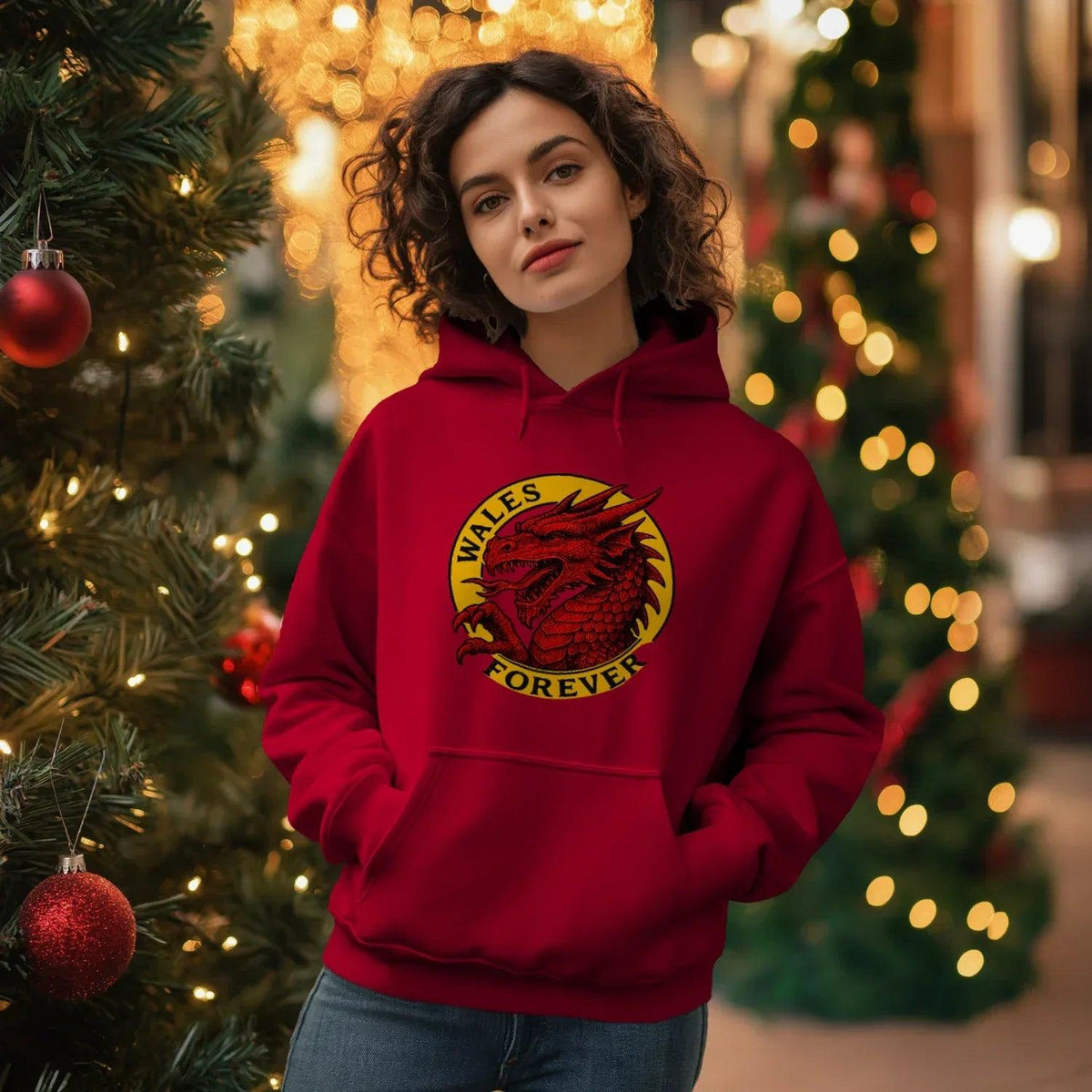 Welsh Dragon Hoodie - Red Heritage Edition 03, Unisex - Celtic Wolfwear