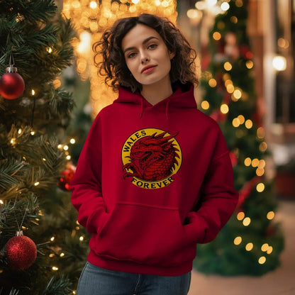 Welsh Dragon Hoodie - Red Heritage Edition 03, Unisex - Celtic Wolfwear