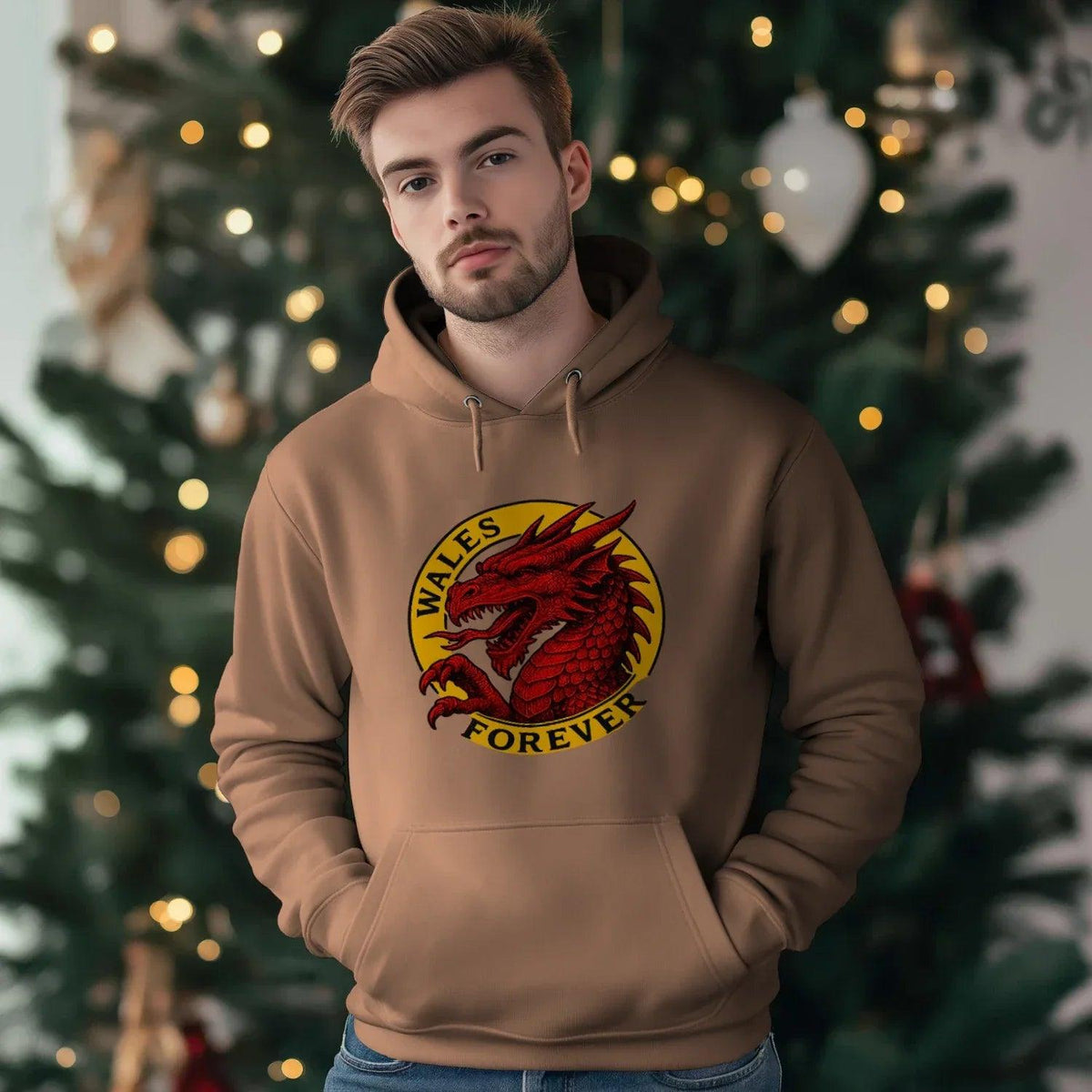 Welsh Dragon Hoodie - Red Heritage Edition 03, Unisex - Celtic Wolfwear