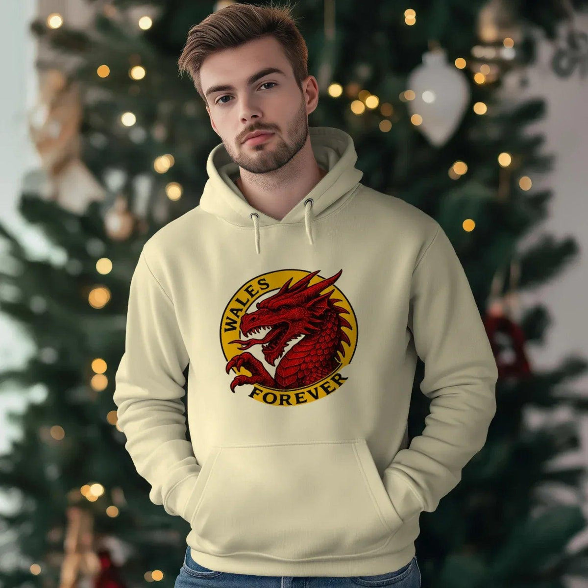 Welsh Dragon Hoodie - Red Heritage Edition 03, Unisex - Celtic Wolfwear