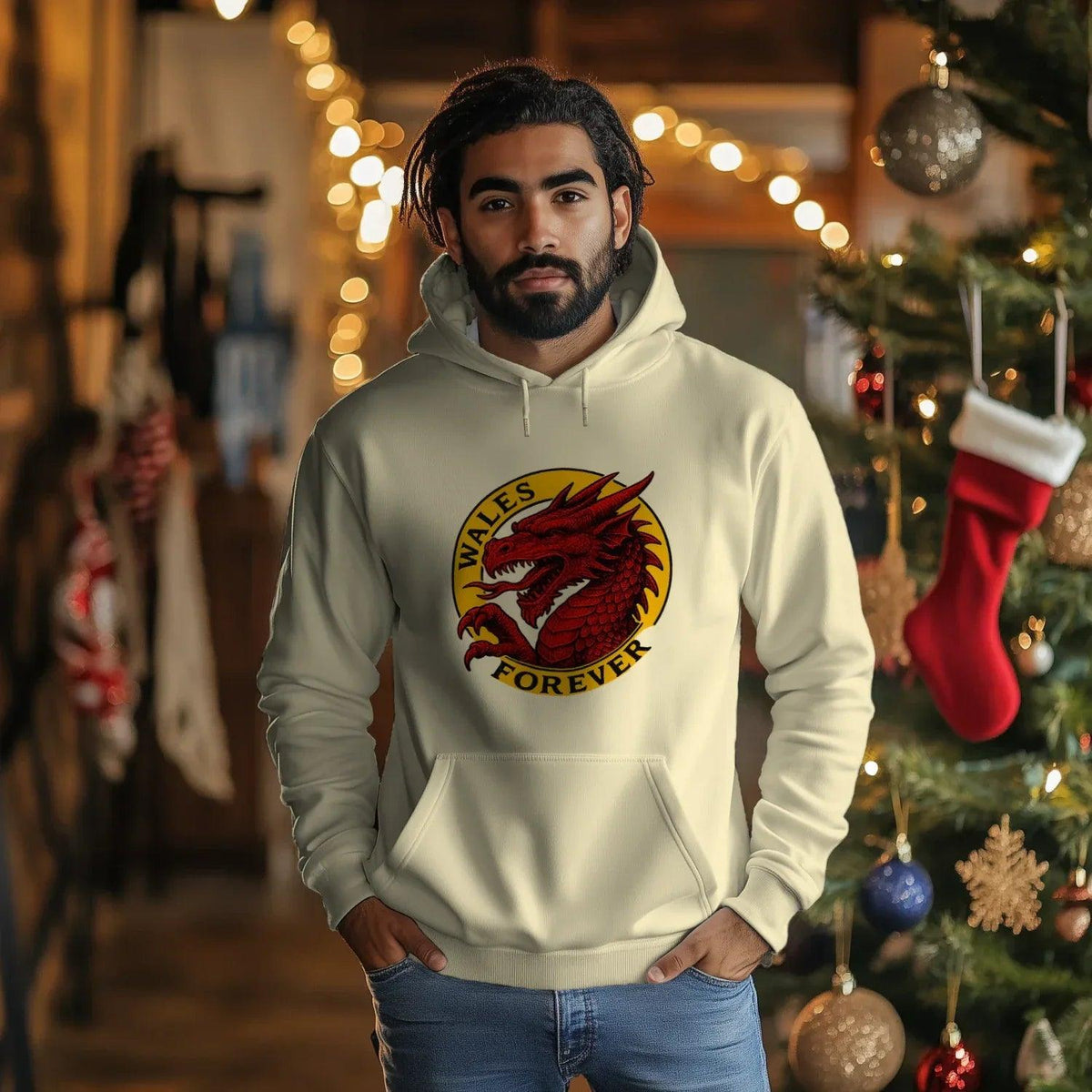 Welsh Dragon Hoodie - Red Heritage Edition 03, Unisex - Celtic Wolfwear