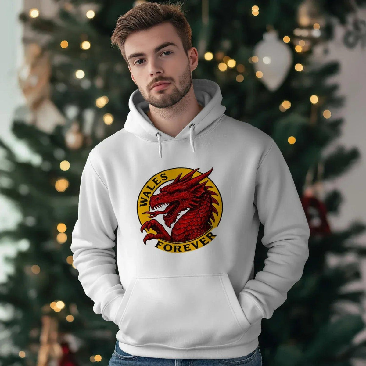 Welsh Dragon Hoodie - Red Heritage Edition 03, Unisex - Celtic Wolfwear