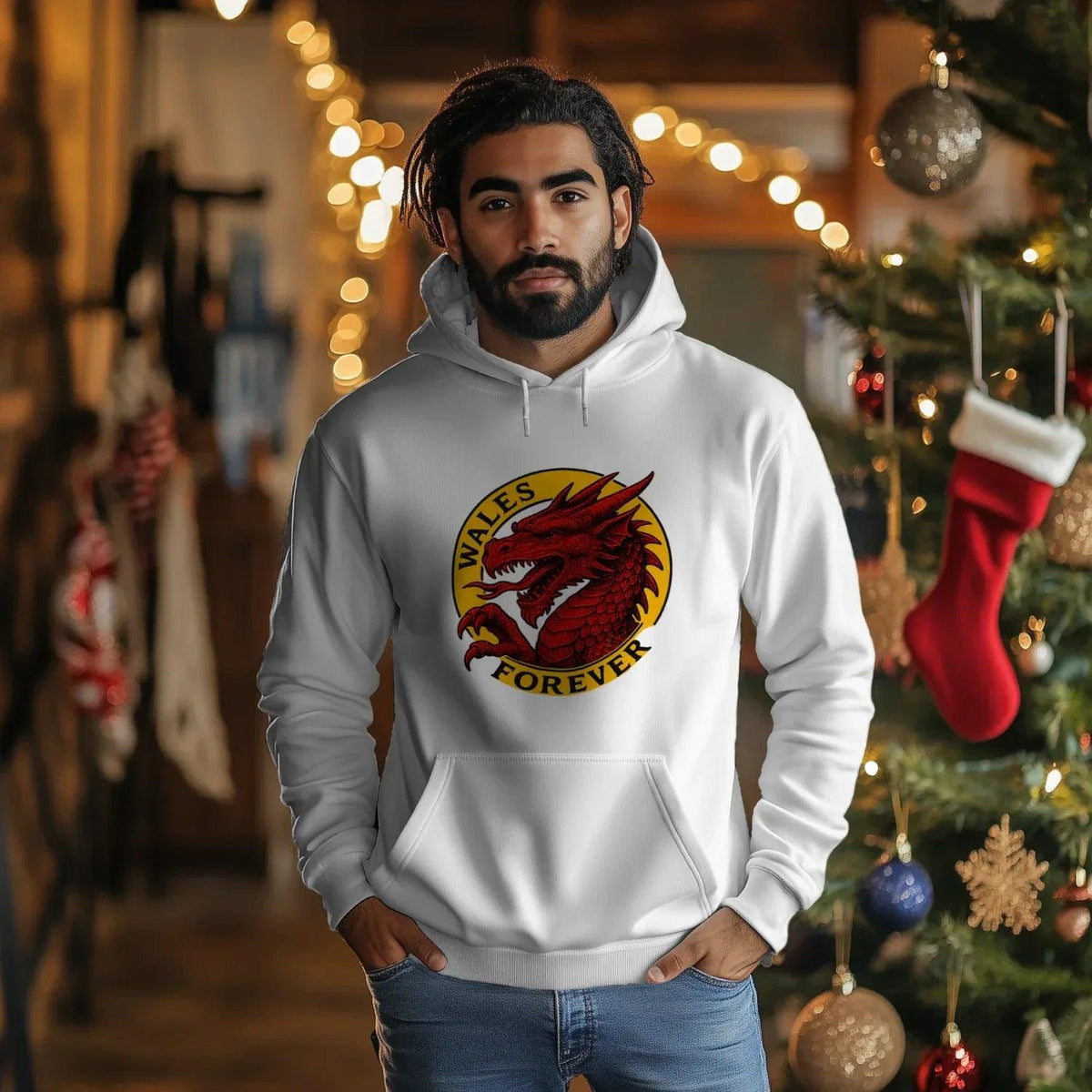 Welsh Dragon Hoodie - Red Heritage Edition 03, Unisex - Celtic Wolfwear