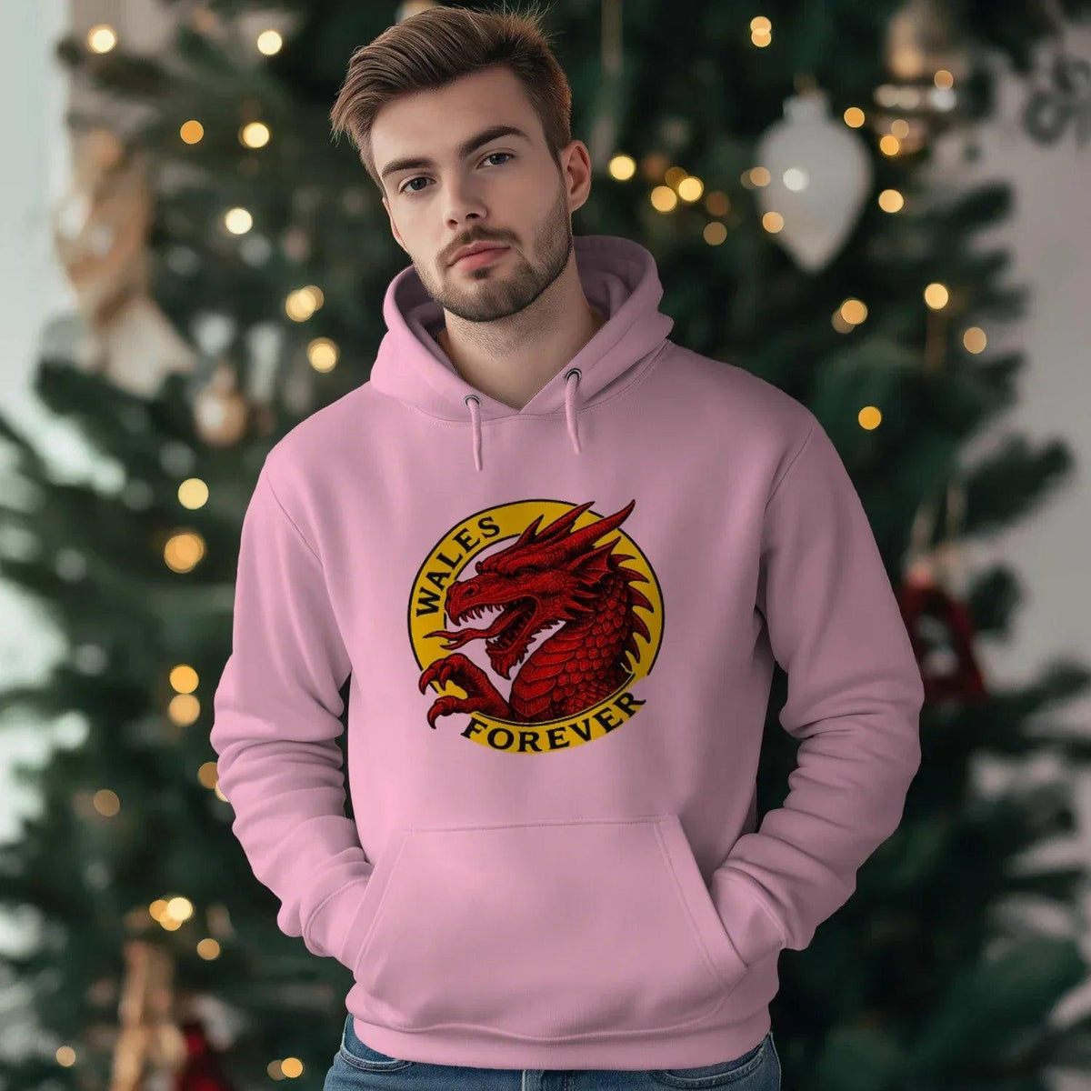 Welsh Dragon Hoodie - Red Heritage Edition 03, Unisex - Celtic Wolfwear