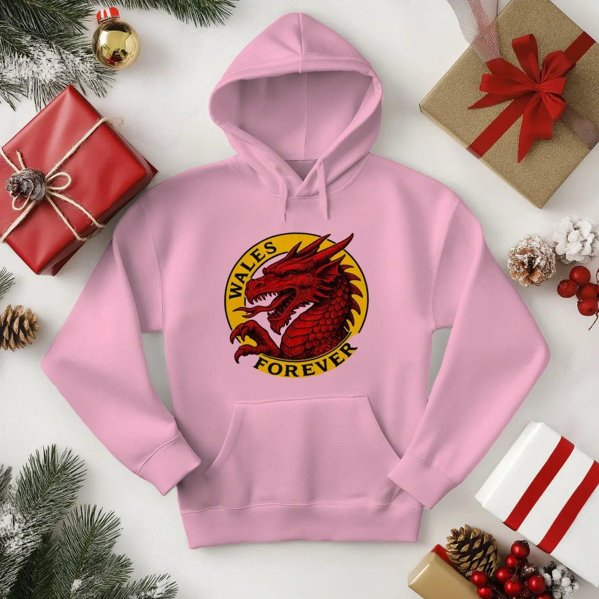 Welsh Dragon Hoodie - Red Heritage Edition 03, Unisex - Celtic Wolfwear