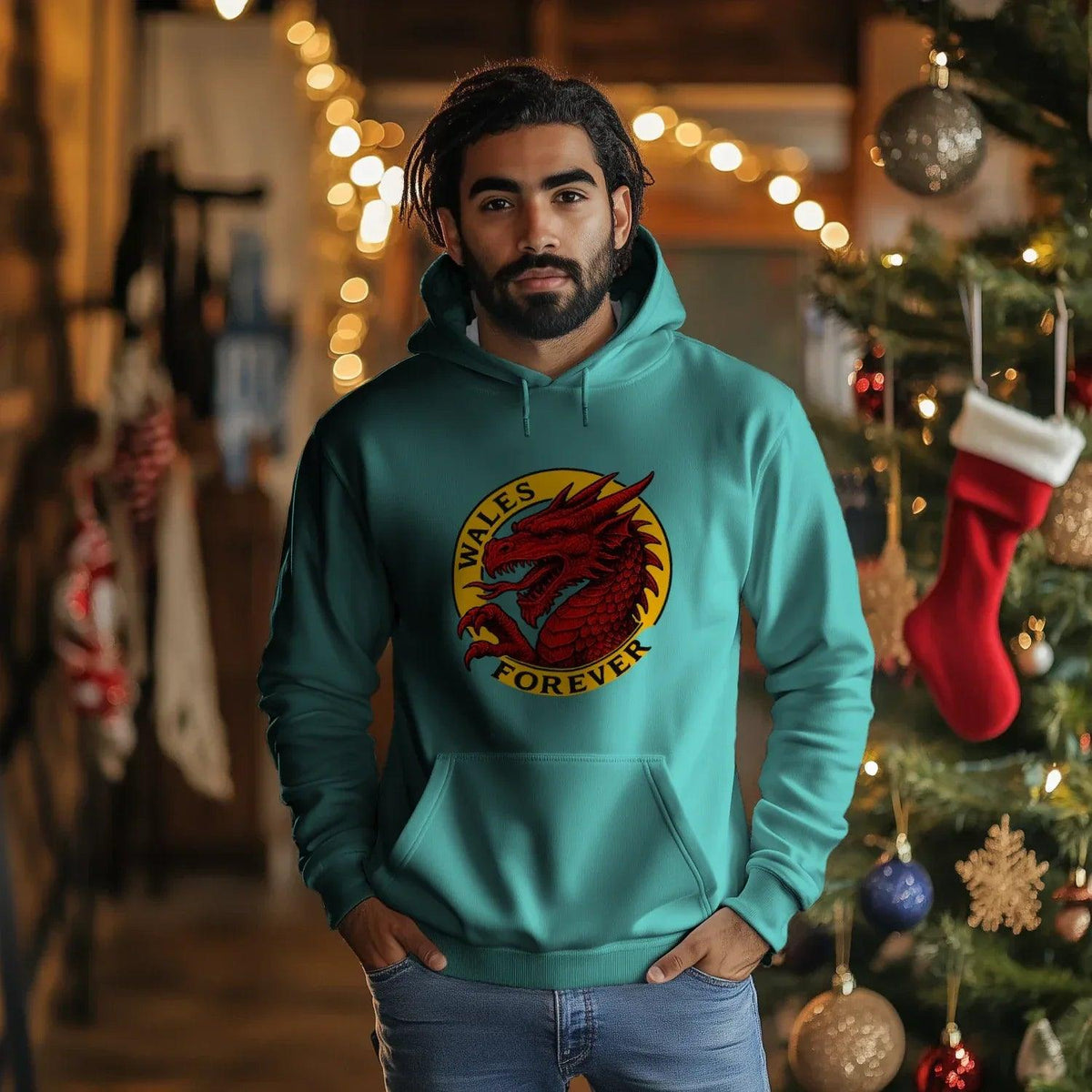 Welsh Dragon Hoodie - Red Heritage Edition 03, Unisex - Celtic Wolfwear