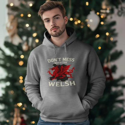 Welsh Dragon Hoodie - Red Pullovers Heritage Streetwear - Celtic Wolfwear