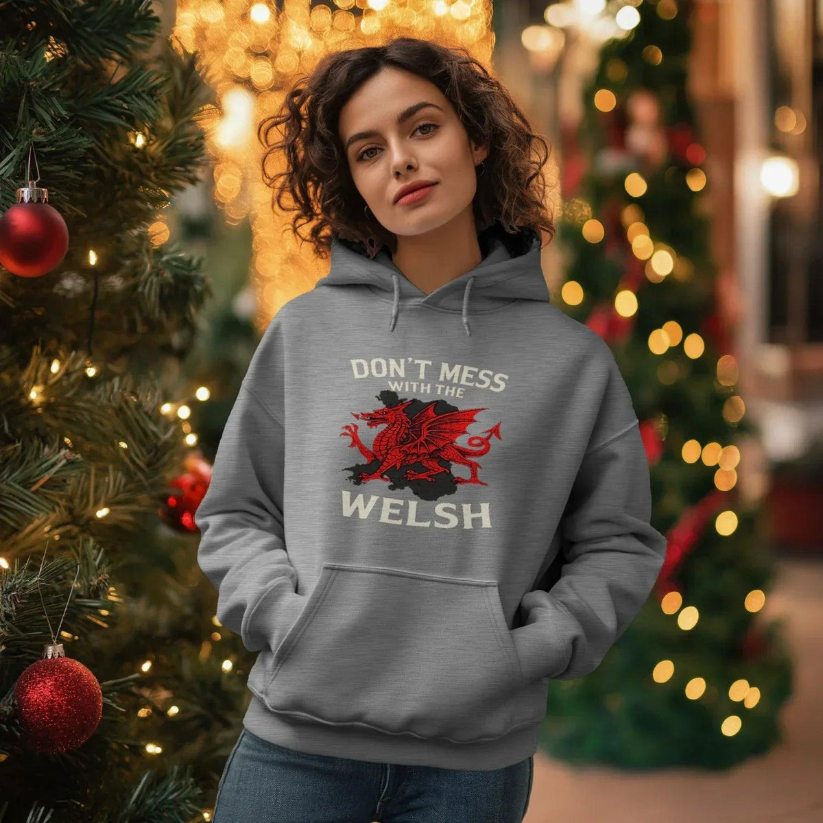 Welsh Dragon Hoodie - Red Pullovers Heritage Streetwear - Celtic Wolfwear