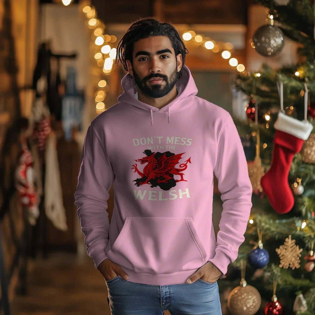 Welsh Dragon Hoodie - Red Pullovers Heritage Streetwear - Celtic Wolfwear