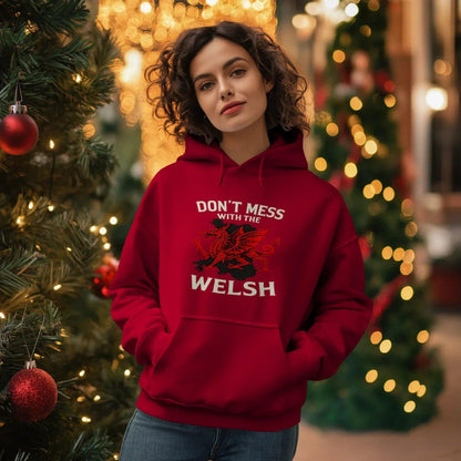 Welsh Dragon Hoodie - Red Pullovers Heritage Streetwear - Celtic Wolfwear