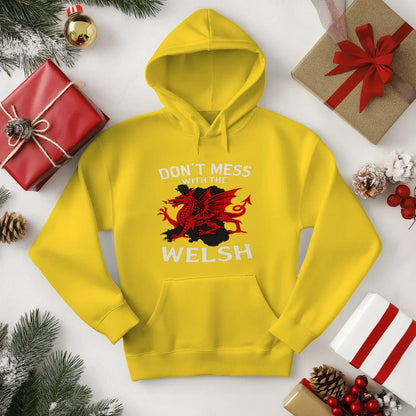 Welsh Dragon Hoodie - Red Pullovers Heritage Streetwear - Celtic Wolfwear