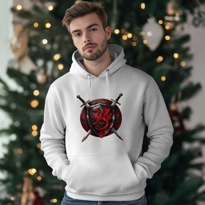 Welsh Dragon Hoodie - Warrior Combat Street, Unisex - Celtic Wolfwear