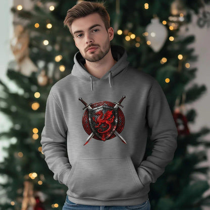 Welsh Dragon Hoodie - Warrior Combat Street, Unisex - Celtic Wolfwear