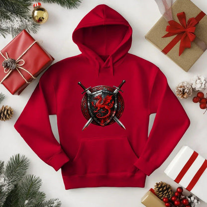 Welsh Dragon Hoodie - Warrior Combat Street, Unisex - Celtic Wolfwear