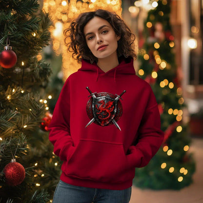 Welsh Dragon Hoodie - Warrior Combat Street, Unisex - Celtic Wolfwear