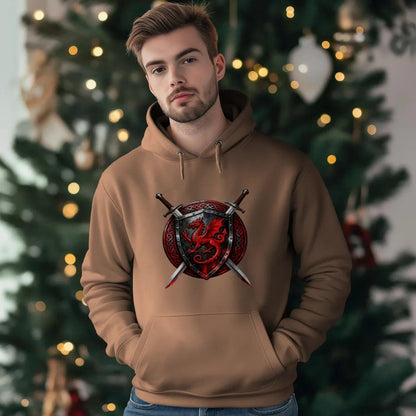 Welsh Dragon Hoodie - Warrior Combat Street, Unisex - Celtic Wolfwear