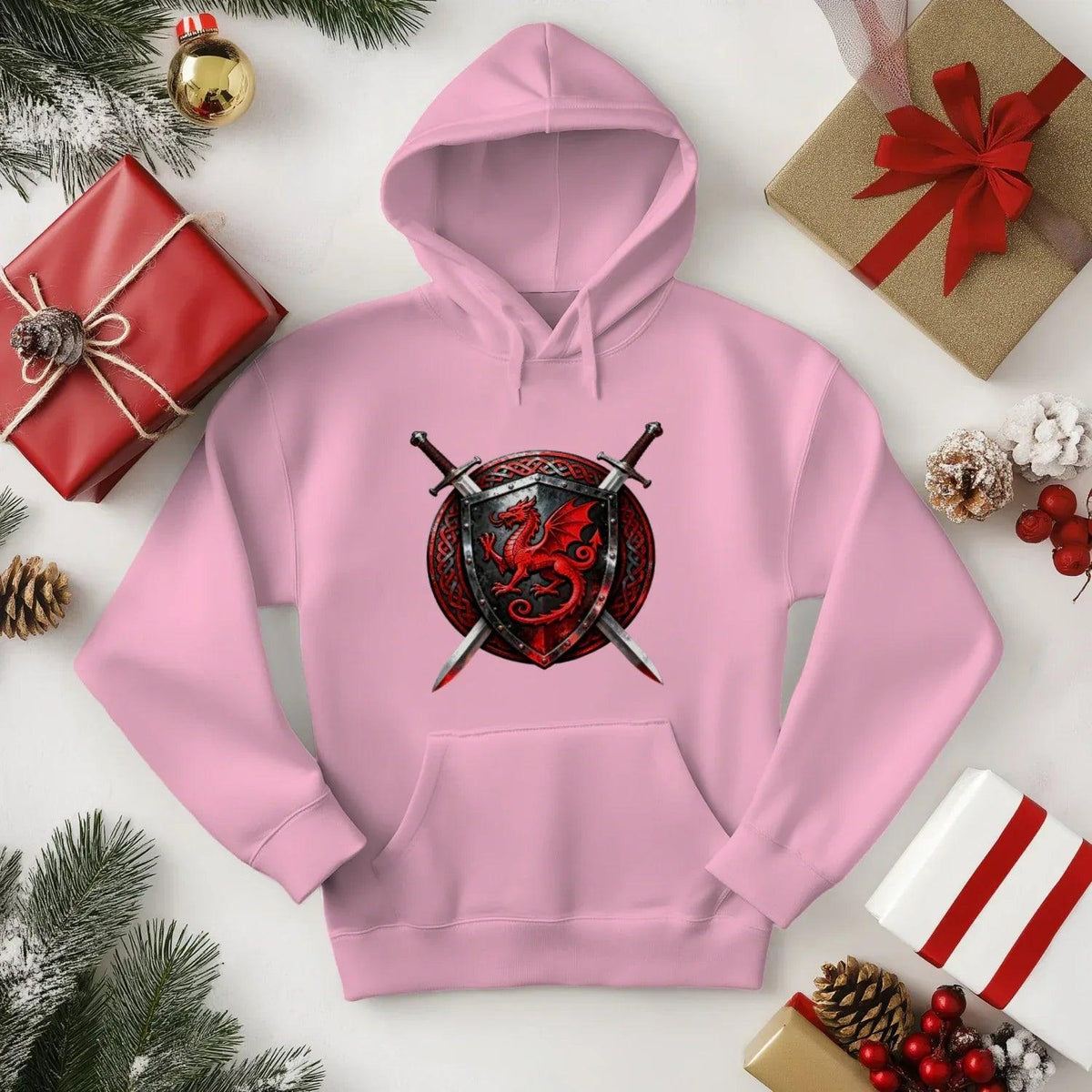 Welsh Dragon Hoodie - Warrior Combat Street, Unisex - Celtic Wolfwear