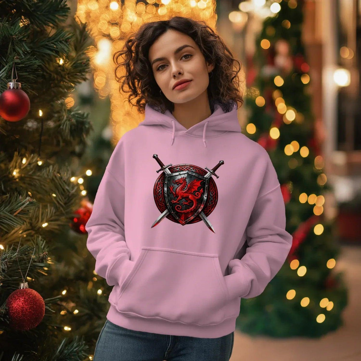 Welsh Dragon Hoodie - Warrior Combat Street, Unisex - Celtic Wolfwear