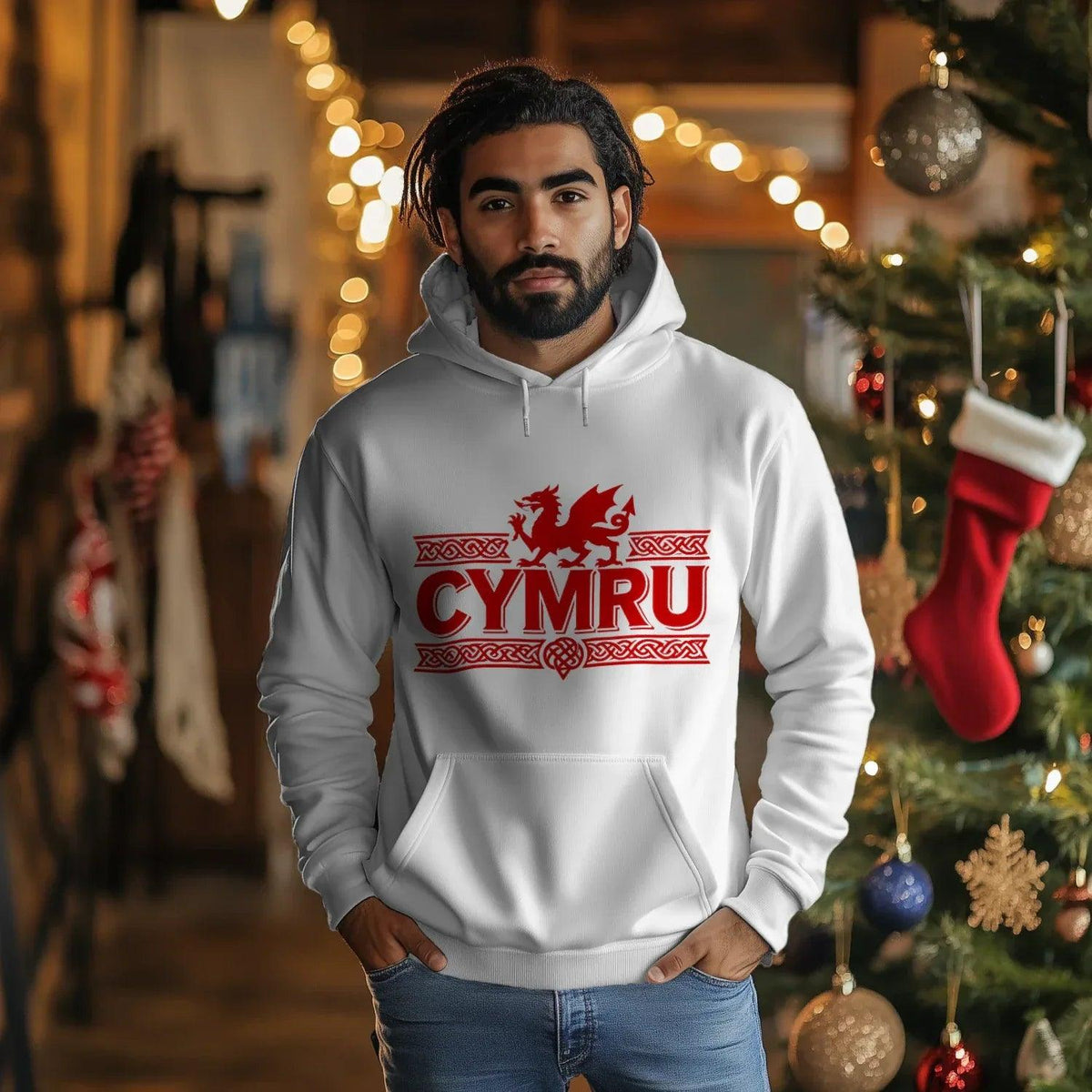 Welsh Dragon Hoodie - Yellow Heritage Unisex Streetwear - Celtic Wolfwear