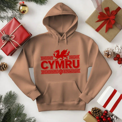 Welsh Dragon Hoodie - Yellow Heritage Unisex Streetwear - Celtic Wolfwear