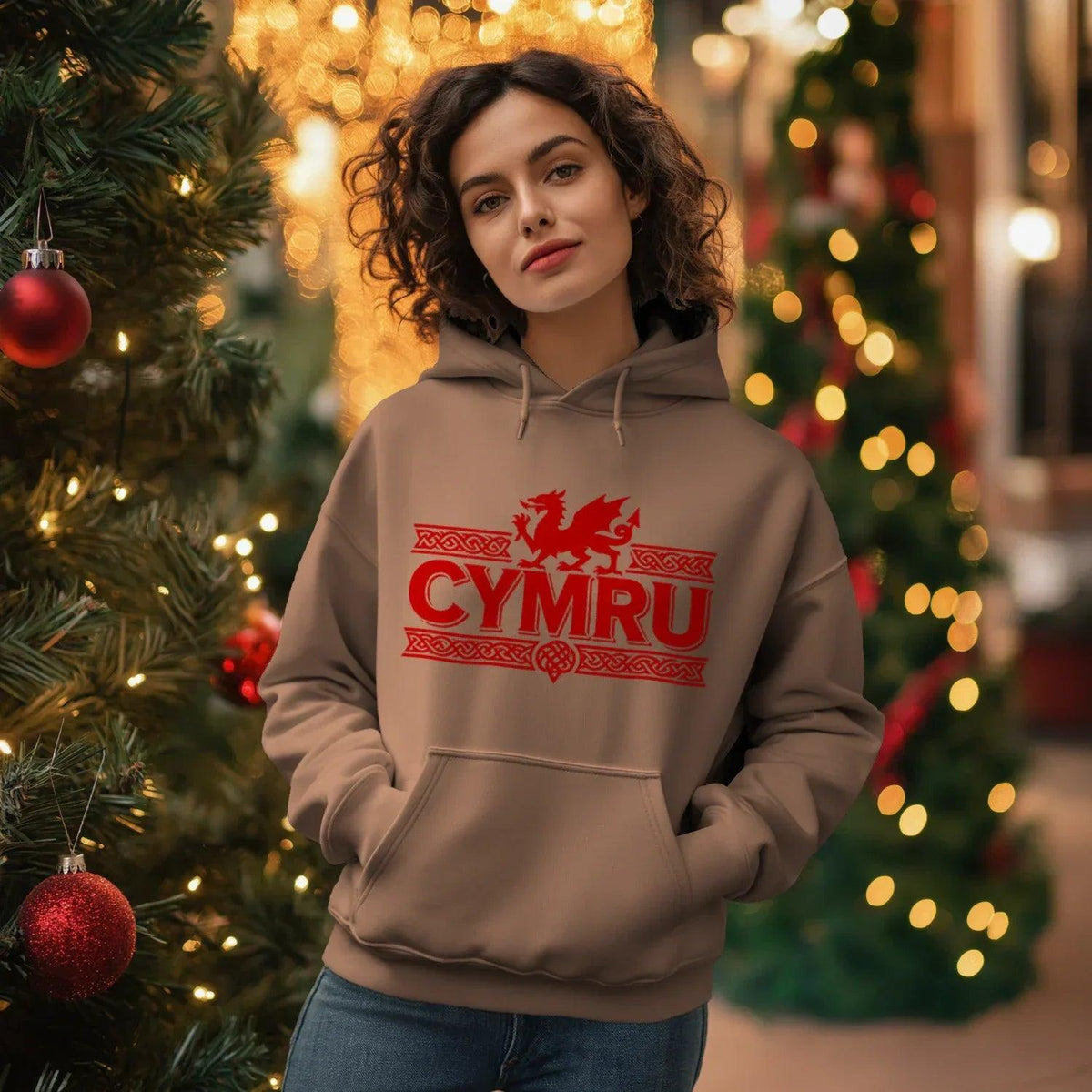Welsh Dragon Hoodie - Yellow Heritage Unisex Streetwear - Celtic Wolfwear