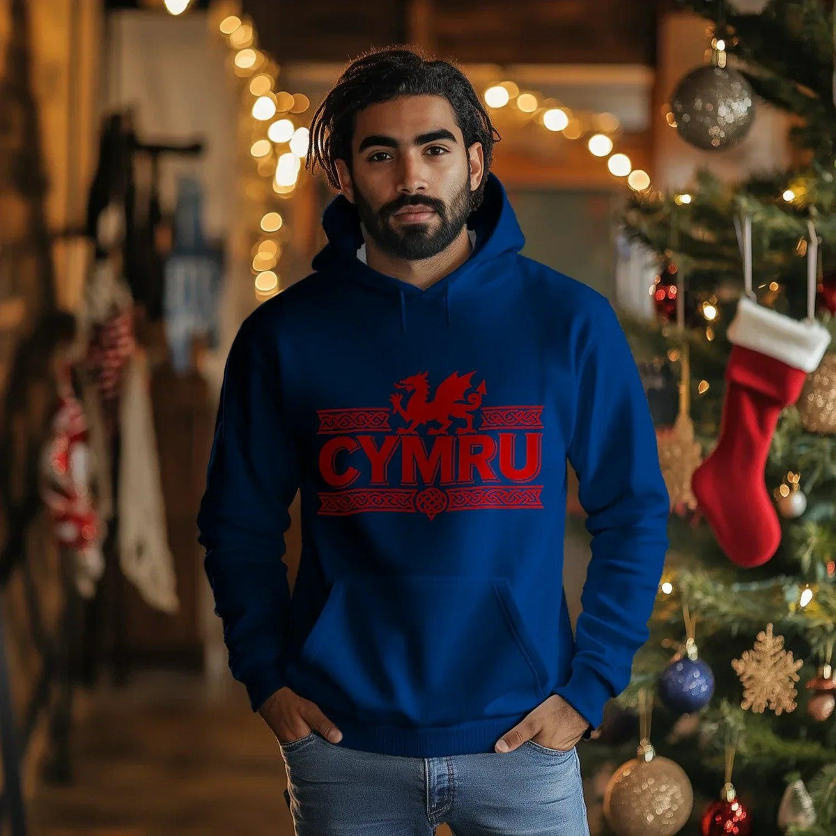 Welsh Dragon Hoodie - Yellow Heritage Unisex Streetwear - Celtic Wolfwear