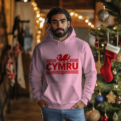 Welsh Dragon Hoodie - Yellow Heritage Unisex Streetwear - Celtic Wolfwear