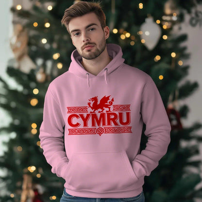 Welsh Dragon Hoodie - Yellow Heritage Unisex Streetwear - Celtic Wolfwear