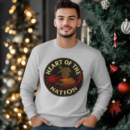 Welsh Dragon Sweatshirt - Heart of the Nation, Unisex - Celtic Wolfwear
