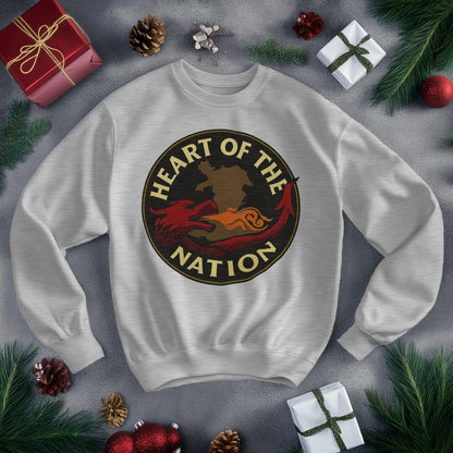 Welsh Dragon Sweatshirt - Heart of the Nation, Unisex - Celtic Wolfwear