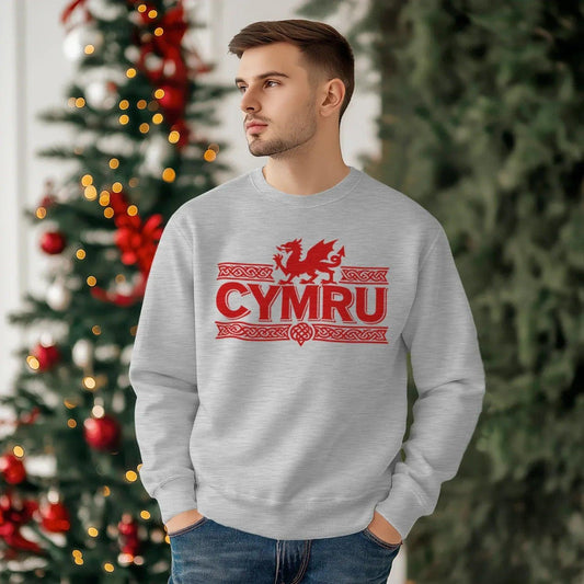Welsh Dragon Sweatshirt - Red Heritage Edition 02 Unisex - Celtic Wolfwear