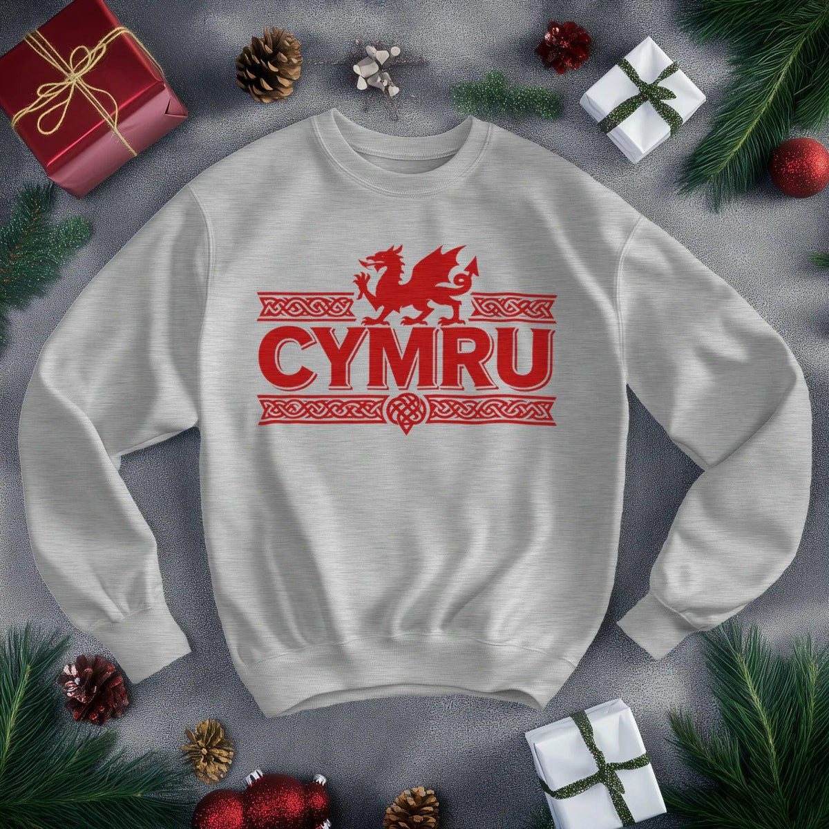 Welsh Dragon Sweatshirt - Red Heritage Edition 02 Unisex - Celtic Wolfwear