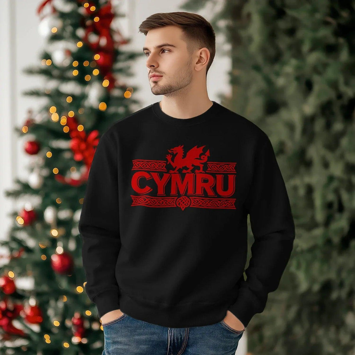 Welsh Dragon Sweatshirt - Red Heritage Edition 02 Unisex - Celtic Wolfwear