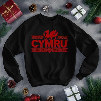 Welsh Dragon Sweatshirt - Red Heritage Edition 02 Unisex - Celtic Wolfwear