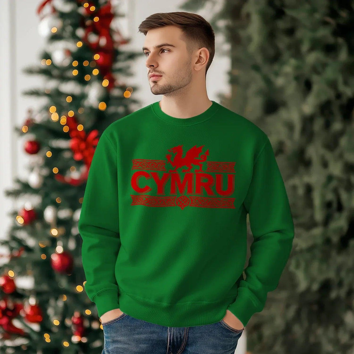 Welsh Dragon Sweatshirt - Red Heritage Edition 02 Unisex - Celtic Wolfwear