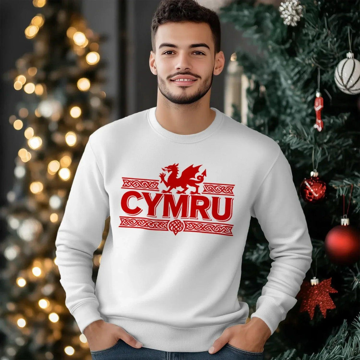 Welsh Dragon Sweatshirt - Red Heritage Edition 02 Unisex - Celtic Wolfwear