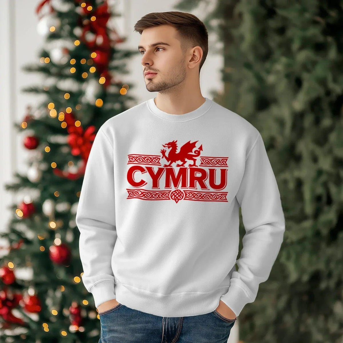Welsh Dragon Sweatshirt - Red Heritage Edition 02 Unisex - Celtic Wolfwear