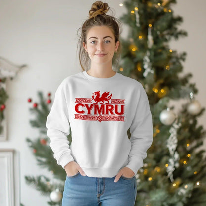 Welsh Dragon Sweatshirt - Red Heritage Edition 02 Unisex - Celtic Wolfwear