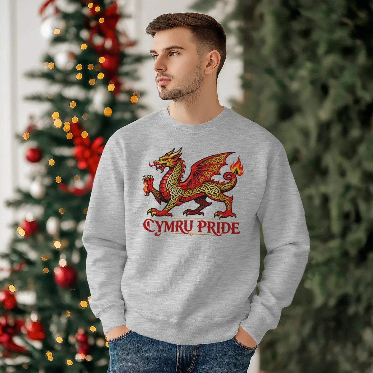 Welsh Dragon Sweatshirt - UK, Premium Unisex Streetwear - Celtic Wolfwear