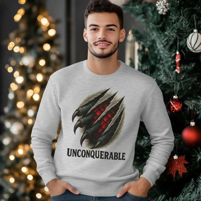 Welsh Dragon Sweatshirt - Unconquerable Crew-neck Unisex - Celtic Wolfwear