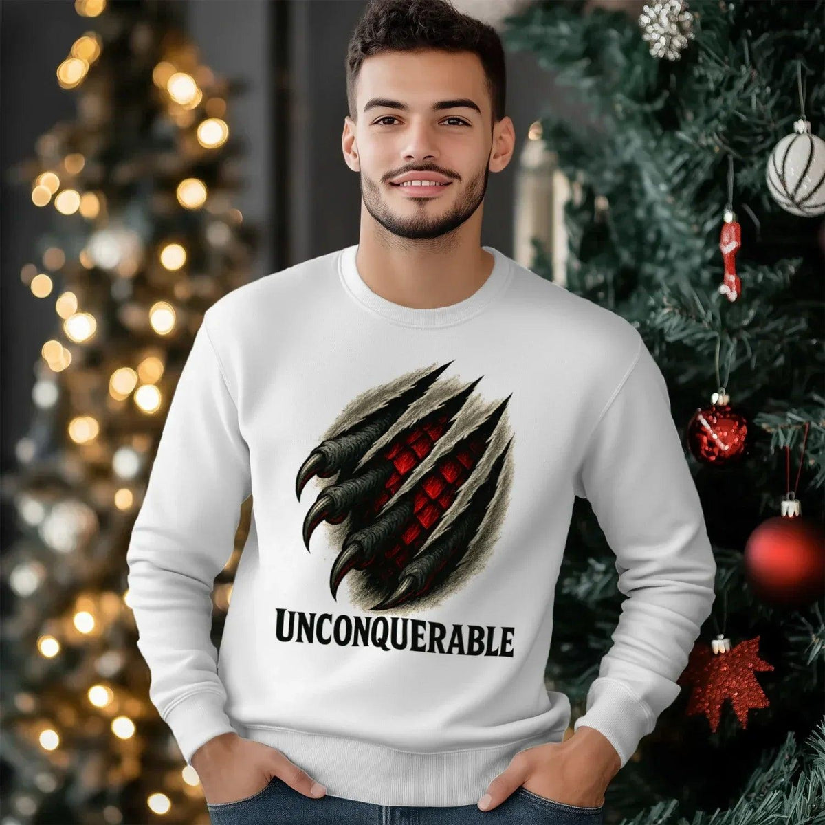 Welsh Dragon Sweatshirt - Unconquerable Crew-neck Unisex - Celtic Wolfwear